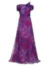 Rene Ruiz Collection Women's Twisted Off-the-shoulder Organza Gown In Orchid