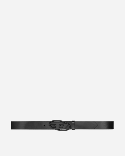 Diesel D Buckle Leather Belt Black In Multicolor