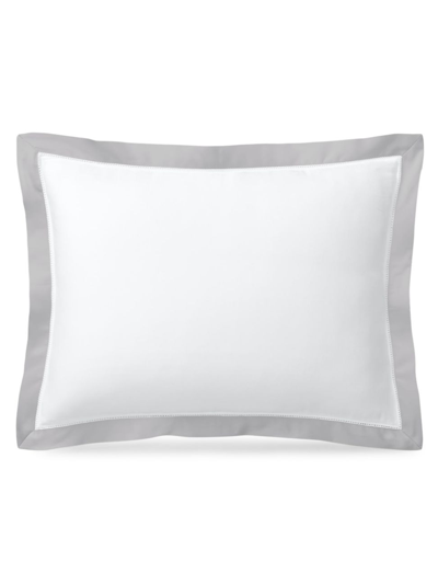 Ralph Lauren Organic Sateen Border Bedding 624 Thread Count Throw Pillow In True Platinum