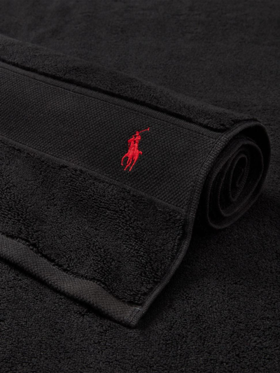 Ralph Lauren Polo Player Cotton Bath Mat In Polo Black