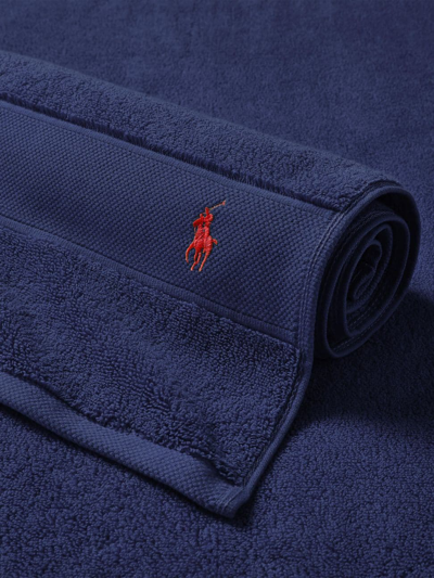 Polo Ralph Lauren Polo Player Cotton Bath Mat In Newport Navy