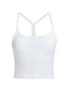Beyond Yoga Spacedye Slim Racerback Cropped Tank Top In Cloud White In Cloud White