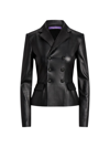 RALPH LAUREN WOMEN'S MADELENA DOUBLE-BREASTED LEATHER JACKET