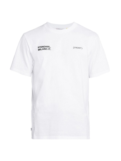 Moncler Genius Logo-print Cotton-jersey T-shirt In White