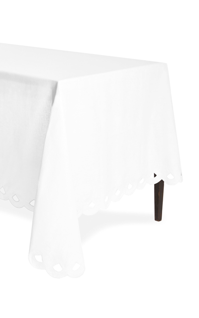 Moda Domus Linen Tablecloth In White