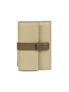 Loewe Calfskin Vertical Wallet In Sage Khaki Green