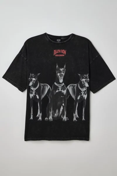 Urban Outfitters Death Row Records Doberman Tee In Black