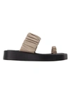 ELLEME AMOR PLATFORM SLIDES - TAUPE/BLACK - LEATHER,ede6f884-2ed1-c204-621b-d442b3ce76e7