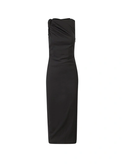 Versace Cut-out Detail Dress In Negro