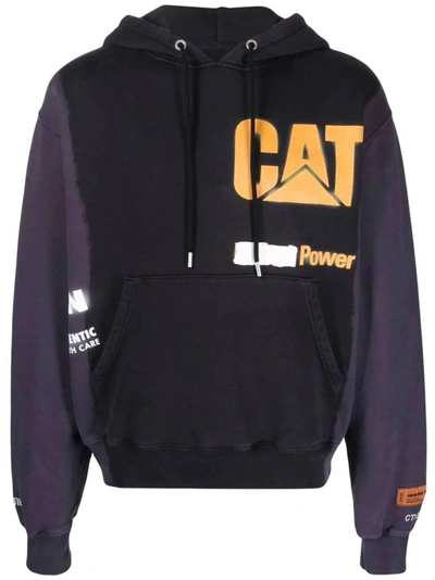 Heron Preston Cat Hooded Sweatshirt In Black