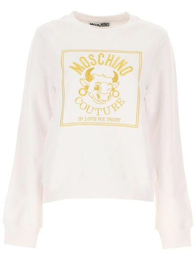 Moschino Couture Logo Sweartshirt In White