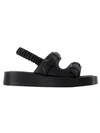 Elleme Loop Platform Leather Slingback Sandals In Black