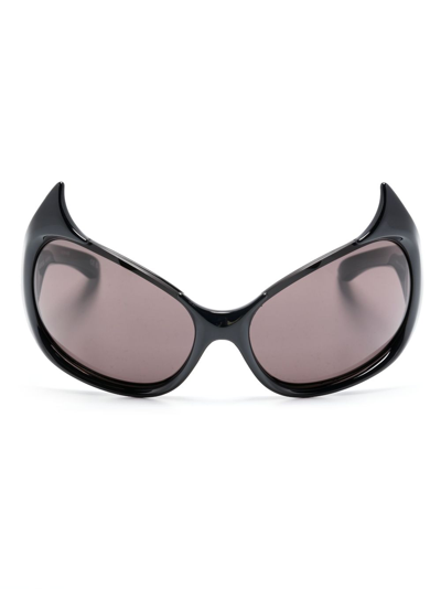 Balenciaga Black Runway Gothan Sunglasses