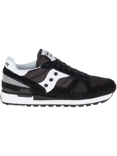 Saucony Shadow Original Sneakers In Black Suede And Fabric
