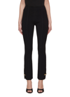 St John Half Milano Knit Side Slit Pant In Black