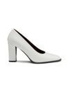 The Row Leather Loafer Pumps In White
