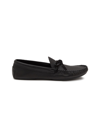The Row Lucca Calfskin Mocassin Loafers In Black