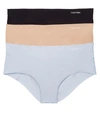 Calvin Klein Invisibles Hipster 3-pack In Black,bare,aim