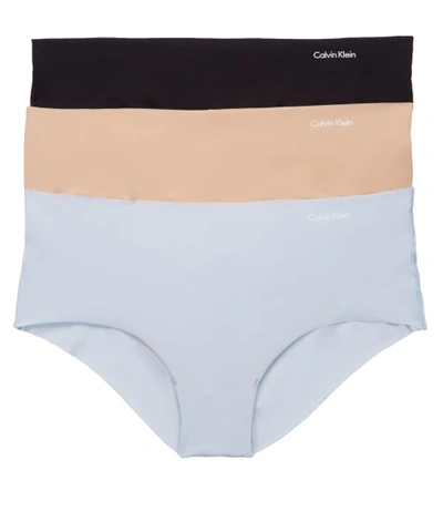 Calvin Klein Invisibles Hipster 3-pack In Black,bare,aim