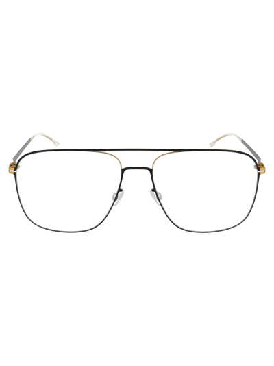 Mykita Steen Glasses In 167 Gold/jet Black Clear
