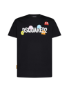 Dsquared2 Pac-man Cotton T-shirt In Black