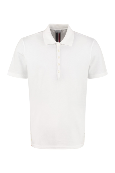 THOM BROWNE SHORT-SLEEVED COTTON POLO SHIRT