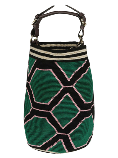 Colville Knitted Bucket Bag In Multicolour