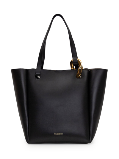Jw Anderson Chain Shopping Bag In Black