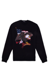 Dsquared2 Graphic-print Cotton Sweatshirt In Black