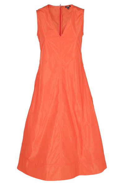 Aspesi A-line Sleeveless Dress In Orange