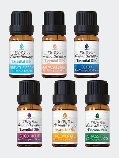 Pursonic 6 Pack Of 100% Pure Essential Aromatherapy Oils Blends