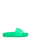 Versace Kids' Palazzo Medusa Slide Sandal In Neon Green