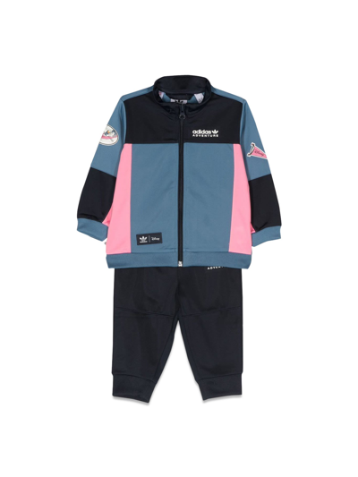 Adidas Originals Babies' Adidas Infant Originals Disney Mickey And Friends Tracksuit In Altered Blue/beam Pink/ink