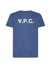 Apc Logo-print T-shirt In Blue