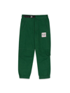 N°21 Pants With Logo Patch In Verde