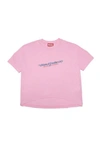 Diesel Kids' Texvalind Logo-print T-shirt In Pink