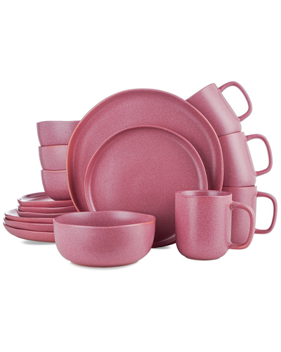 Stone Lain Tom 16 Pc. Dinnerware Set, Service For 4 In Pink