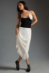 By Anthropologie The Tilda Slip Skirt In White