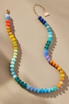 By Anthropologie Rainbow Stone Necklace In Blue