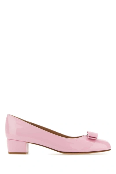 Ferragamo Salvatore  Vara Bow Heeled Pumps In Pink