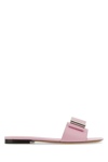 Ferragamo Lyana Double-bow Flat Sandals In Pink
