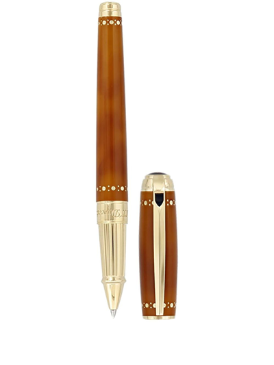 S.t. Dupont Line D Derby Rollerball Pen In Brown