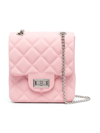 Monnalisa Diamond-quilting Shoulder Bag In Pink