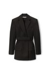 ALEXANDER WANG BELTED BLAZER DRESS IN WOOL TAILORING