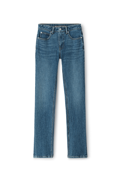 Alexander Wang High-rise Jean In Comfort Stretch Denim In Deep Blue