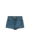 ALEXANDER WANG MID-RISE SKORT IN COMFORT STRETCH DENIM