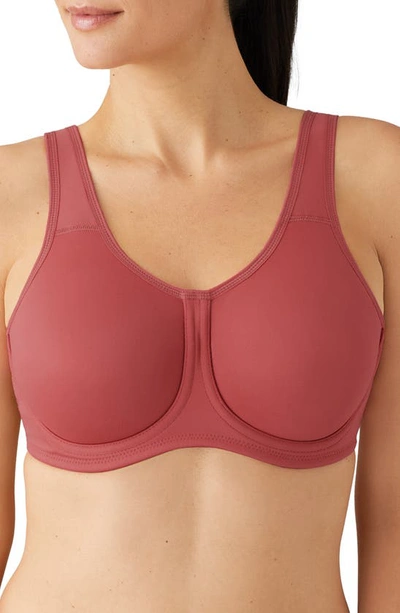 Wacoal Simone Seamless Underwire Sports Bra In Garnet Rose