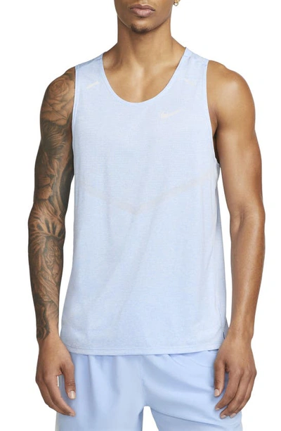 Nike Men's Rise 365 Dri-fit Running Tank Top In Cobalt/reflective Silver