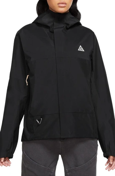 Nike Women's  Acg "cascade Rain" Storm-fit Water-resistant Lightweight Jacket In Black
