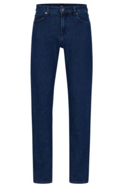 Hugo Boss Regular-fit Jeans In Blue Comfort-stretch Denim